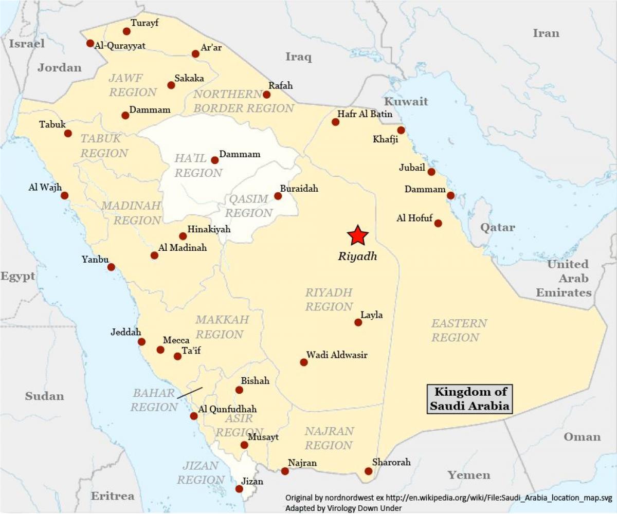 Карта на najran Саудиска Арабија