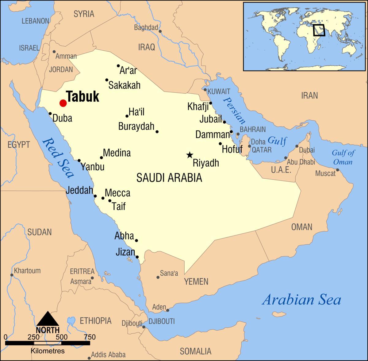tabuk KSA мапа