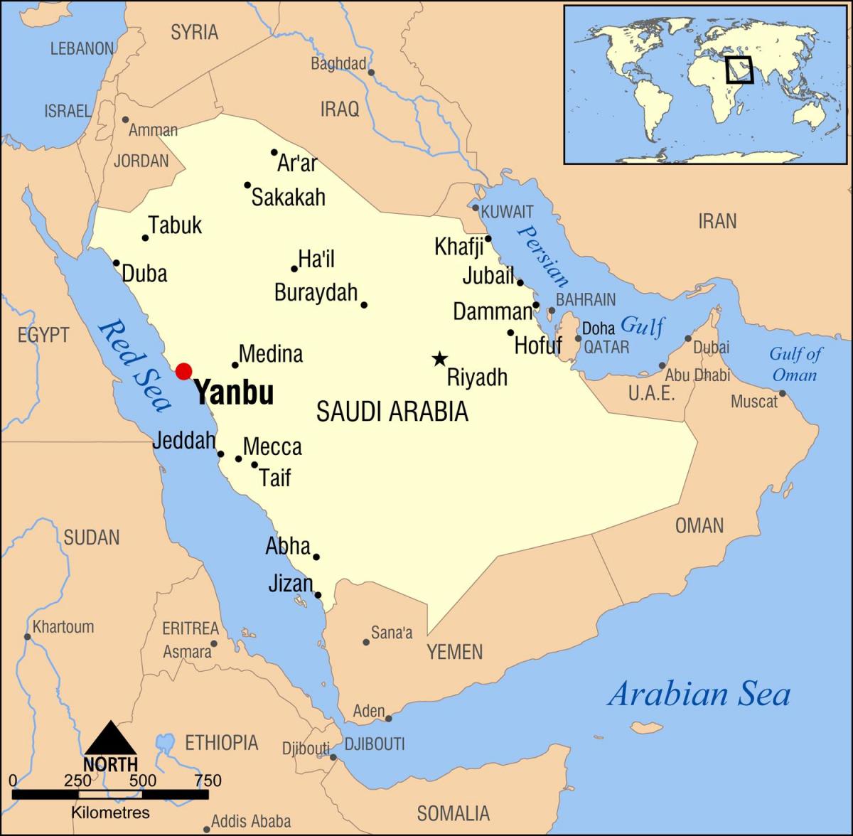 yanbu KSA мапа