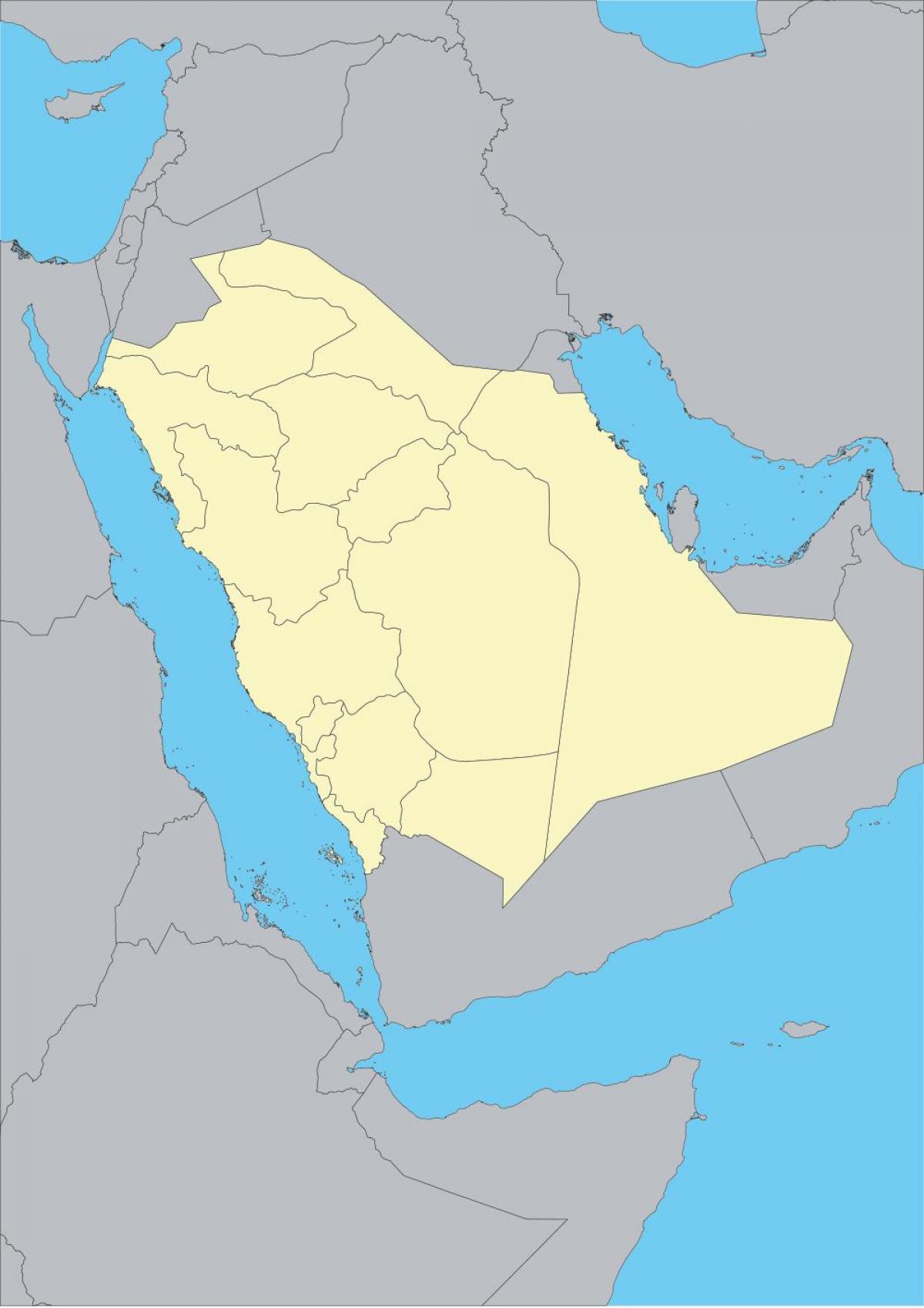 Карта на Саудиска Арабија преглед