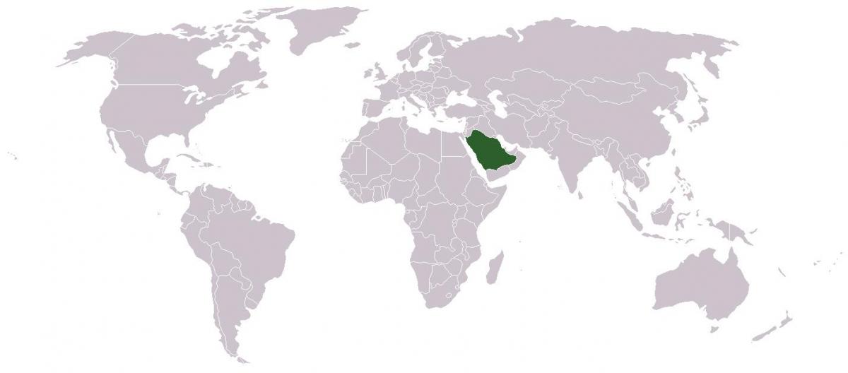 Саудиска Арабија на карта на светот