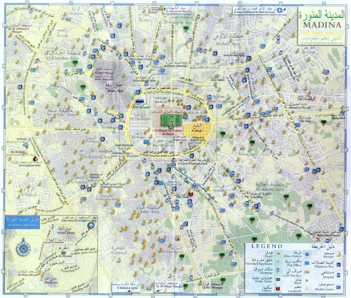 карта на madina munawara Саудиска Арабија
