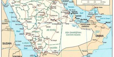 Саудиска Арабија целосната мапа