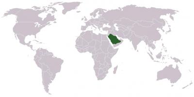Саудиска Арабија на карта на светот