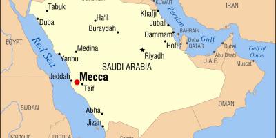 Карта на всушност мека во Саудиска Арабија