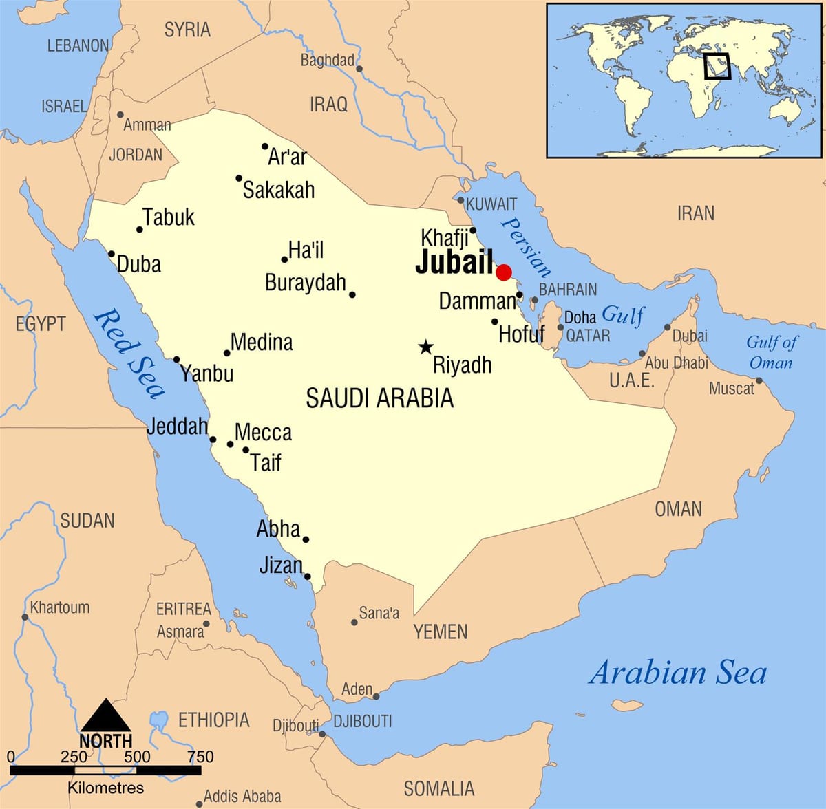 jubail KSA мапа
