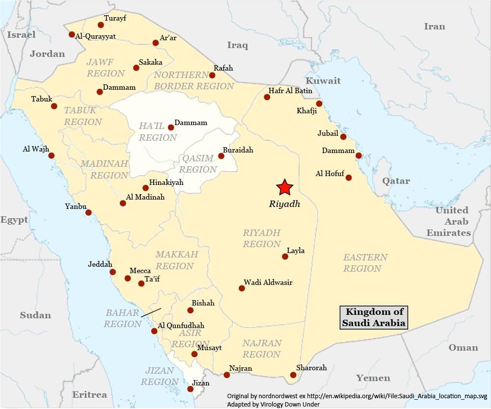 Карта на najran Саудиска Арабија