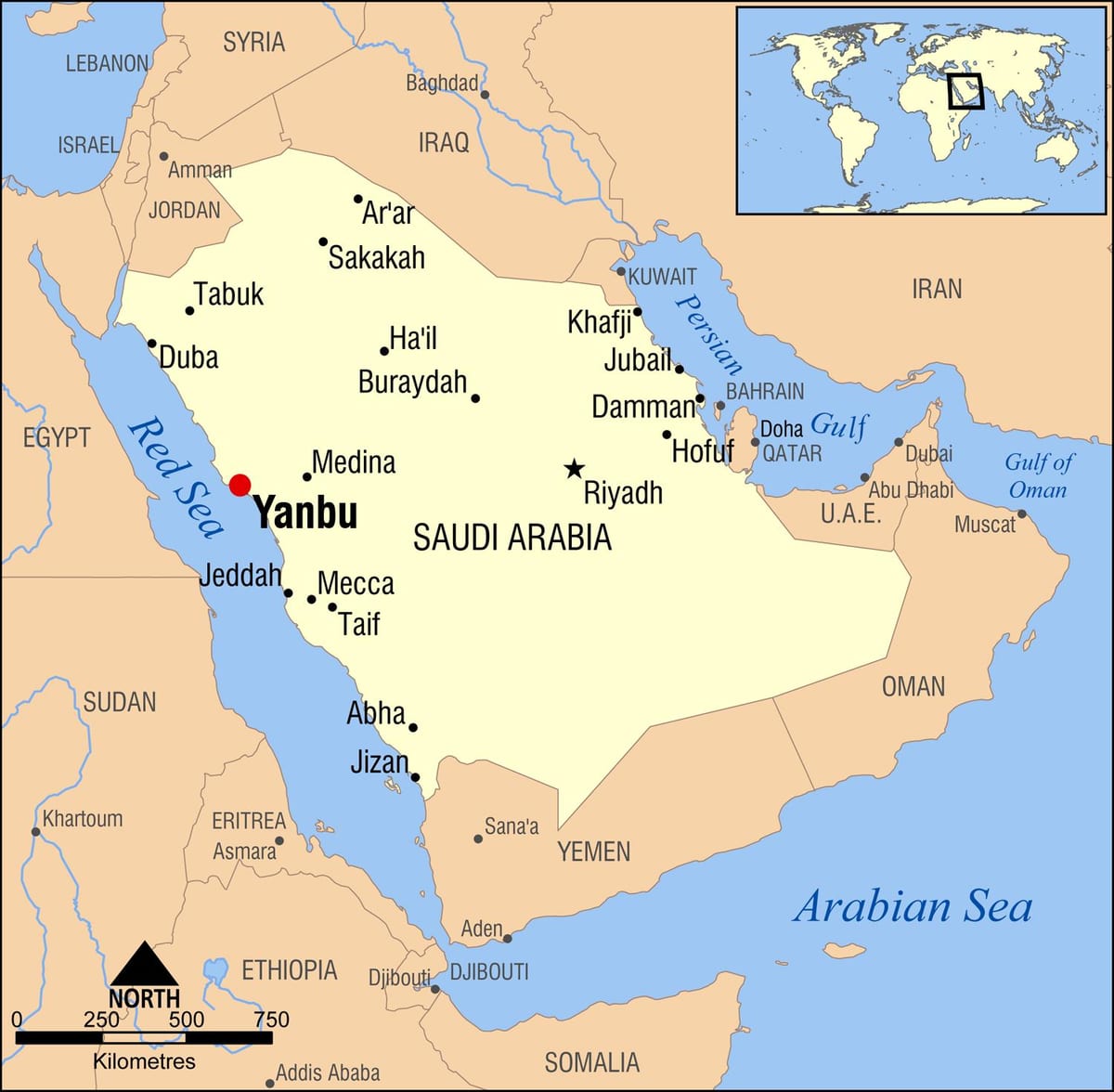 yanbu KSA мапа