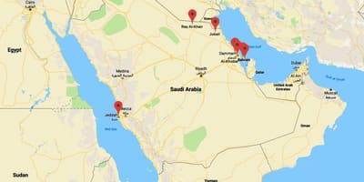 Карта на Саудиска Арабија ал khobar