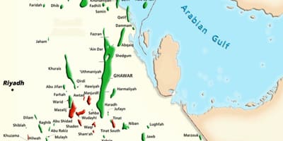 Карта на manifa Саудиска Арабија